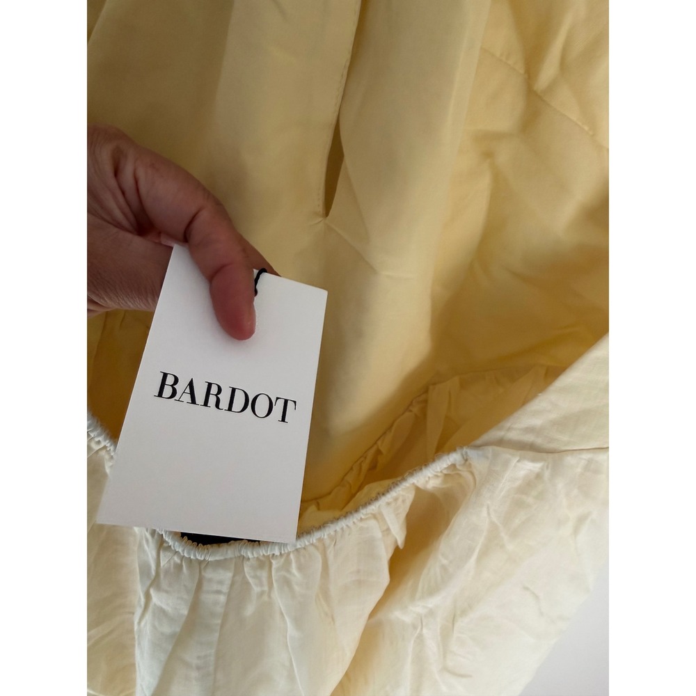 BARDOT Arletha Halter 100% Ramie Minimalist Vacation Maxi Dress Size 8 NWT - Picture 4 of 7